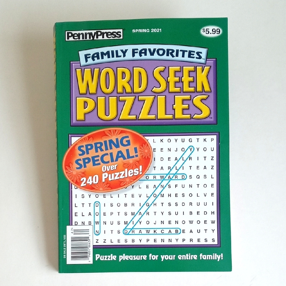 Penny Press Word Seek Puzzles Book (Over 240 Puzzles)